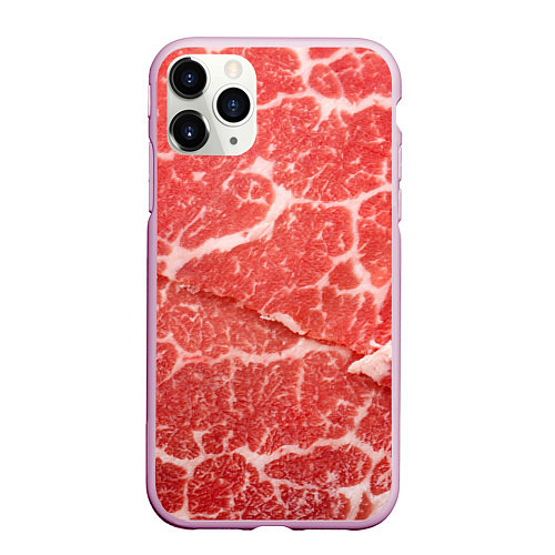 Чехол iPhone 11 Pro матовый Кусок мяса / 3D-Розовый – фото 1