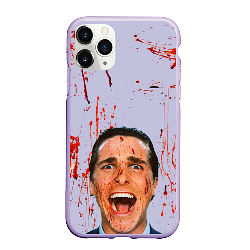 Чехол iPhone 11 Pro матовый Американский психопат / 3D-Светло-сиреневый – фото 1