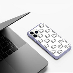 Чехол iPhone 11 Pro матовый Undertale Annoying dog white, цвет: 3D-светло-сиреневый — фото 2