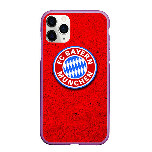 Чехол iPhone 11 Pro матовый Bayern FC / 3D-Фиолетовый – фото 1