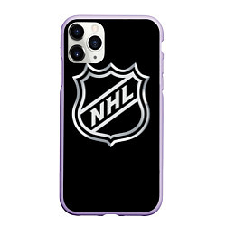 Чехол iPhone 11 Pro матовый NHL, цвет: 3D-светло-сиреневый