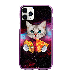 Чехол iPhone 11 Pro матовый Кот с едой, цвет: 3D-фиолетовый