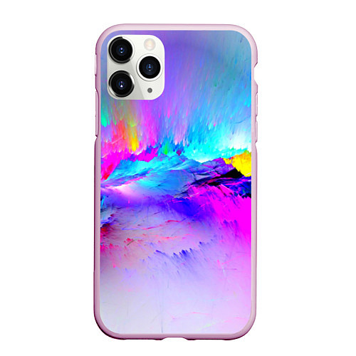 Чехол iPhone 11 Pro матовый Абстракция / 3D-Розовый – фото 1