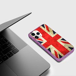 Чехол iPhone 11 Pro матовый Великобритания, цвет: 3D-фиолетовый — фото 2