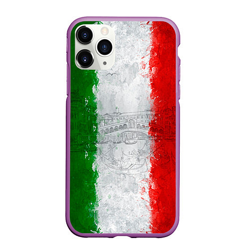 Чехол iPhone 11 Pro матовый Italian / 3D-Фиолетовый – фото 1