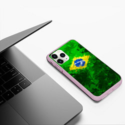 Чехол iPhone 11 Pro матовый Бразилия, цвет: 3D-розовый — фото 2