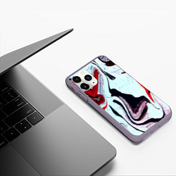 Чехол iPhone 11 Pro матовый Разводы, цвет: 3D-серый — фото 2