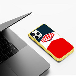 Чехол iPhone 11 Pro матовый Россия СССР, цвет: 3D-желтый — фото 2