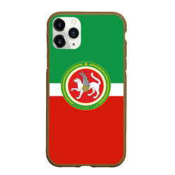 Чехол iPhone 11 Pro матовый Татарстан: флаг, цвет: 3D-коричневый