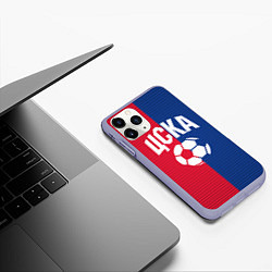 Чехол iPhone 11 Pro матовый ЦСКА, цвет: 3D-светло-сиреневый — фото 2