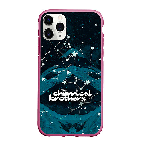 Чехол iPhone 11 Pro матовый Chemical Brothers: Space / 3D-Малиновый – фото 1