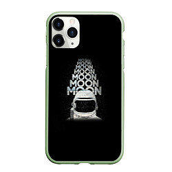 Чехол iPhone 11 Pro матовый Космонавт 2, цвет: 3D-салатовый