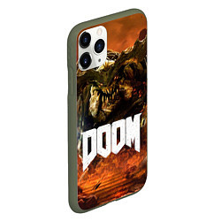 Чехол iPhone 11 Pro матовый DOOM 4: Hell Cyberdemon, цвет: 3D-темно-зеленый — фото 2
