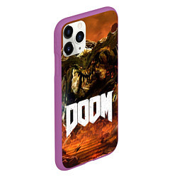 Чехол iPhone 11 Pro матовый DOOM 4: Hell Cyberdemon, цвет: 3D-фиолетовый — фото 2