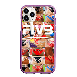 Чехол iPhone 11 Pro матовый Волейбол скрытые знаки FIVB