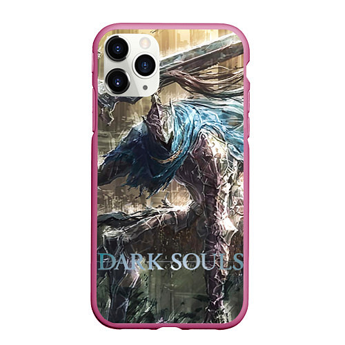 Чехол iPhone 11 Pro матовый Dark Souls / 3D-Малиновый – фото 1