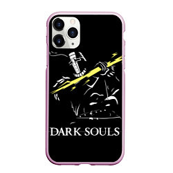 Чехол iPhone 11 Pro матовый Dark Souls, цвет: 3D-розовый