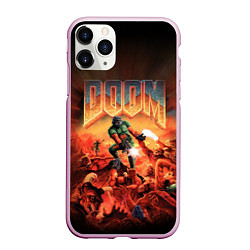 Чехол iPhone 11 Pro матовый DOOM: 1993, цвет: 3D-розовый