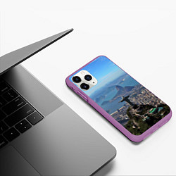 Чехол iPhone 11 Pro матовый Рио-де-Жанейро, цвет: 3D-фиолетовый — фото 2