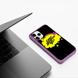 Чехол iPhone 11 Pro матовый Супердискотека 90х, цвет: 3D-фиолетовый — фото 2