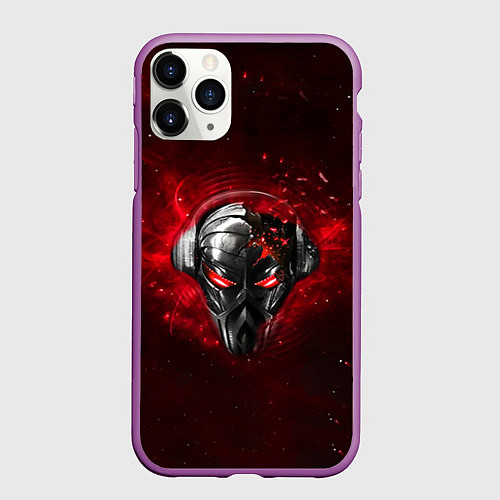 Чехол iPhone 11 Pro матовый Pirate Station: Blood Face / 3D-Фиолетовый – фото 1