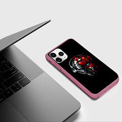 Чехол iPhone 11 Pro матовый Pirate Station: Love, цвет: 3D-малиновый — фото 2