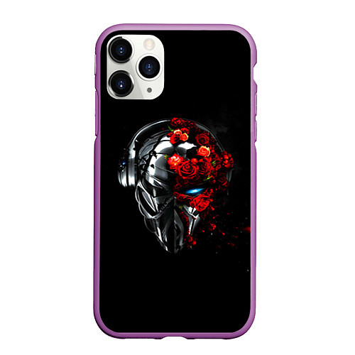 Чехол iPhone 11 Pro матовый Pirate Station: Love / 3D-Фиолетовый – фото 1