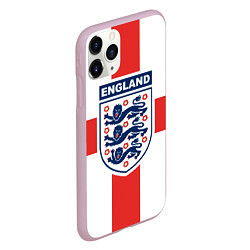 Чехол iPhone 11 Pro матовый Сборная Англии, цвет: 3D-розовый — фото 2