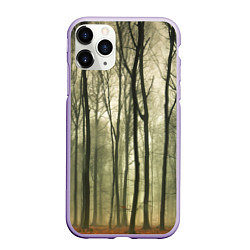 Чехол iPhone 11 Pro матовый Чарующий лес, цвет: 3D-светло-сиреневый