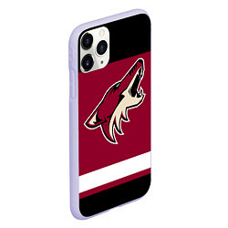 Чехол iPhone 11 Pro матовый Arizona Coyotes, цвет: 3D-светло-сиреневый — фото 2