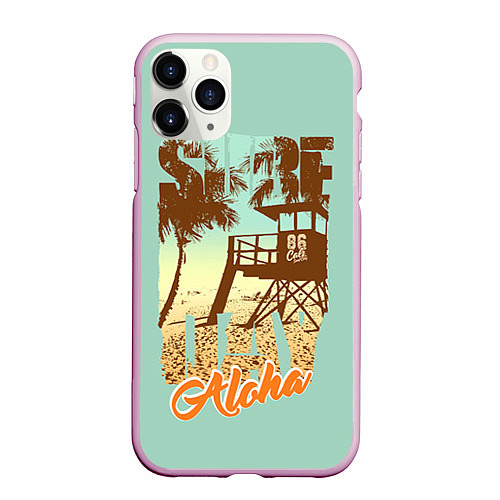 Чехол iPhone 11 Pro матовый Aloha / 3D-Розовый – фото 1