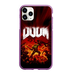 Чехол iPhone 11 Pro матовый DOOM: 2016, цвет: 3D-фиолетовый