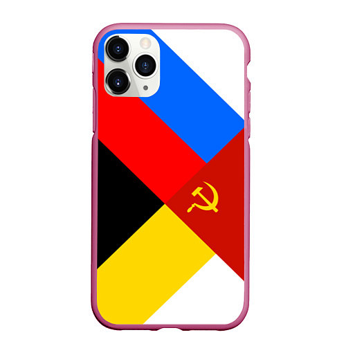 Чехол iPhone 11 Pro матовый Вечная Россия / 3D-Малиновый – фото 1