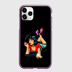 Чехол iPhone 11 Pro матовый Pulp Fiction: Mia Wallace, цвет: 3D-фиолетовый