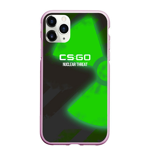 Чехол iPhone 11 Pro матовый Cs:go - Nuclear Threat Ядерная Угроза / 3D-Розовый – фото 1