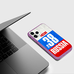 Чехол iPhone 11 Pro матовый Russia: from 38, цвет: 3D-фиолетовый — фото 2