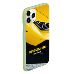 Чехол iPhone 11 Pro матовый Lamborghini the best, цвет: 3D-салатовый — фото 2