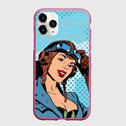 Чехол iPhone 11 Pro матовый ВВС, цвет: 3D-малиновый