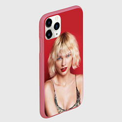 Чехол iPhone 11 Pro матовый Taylor Swift, цвет: 3D-малиновый — фото 2