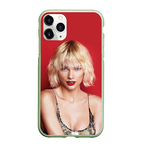 Чехол iPhone 11 Pro матовый Taylor Swift / 3D-Салатовый – фото 1