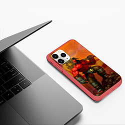 Чехол iPhone 11 Pro матовый Axe Blade, цвет: 3D-красный — фото 2