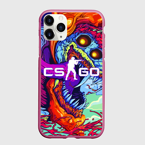 Чехол iPhone 11 Pro матовый CS:GO / 3D-Малиновый – фото 1