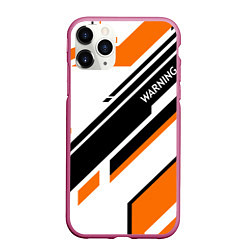 Чехол iPhone 11 Pro матовый CS:GO - Asiimov P90 Style, цвет: 3D-малиновый