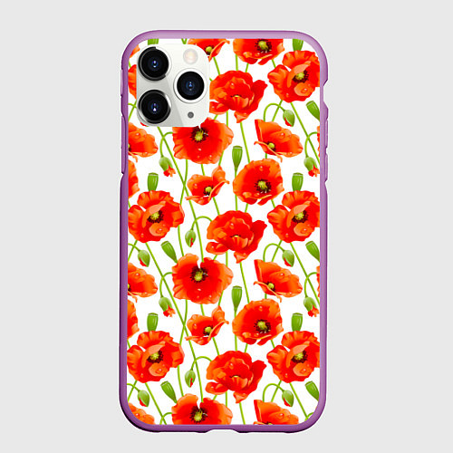 Чехол iPhone 11 Pro матовый Маки / 3D-Фиолетовый – фото 1