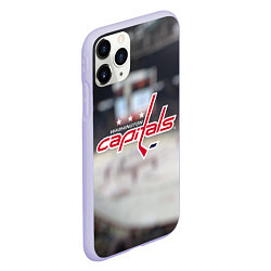 Чехол iPhone 11 Pro матовый Washington Capitals, цвет: 3D-светло-сиреневый — фото 2