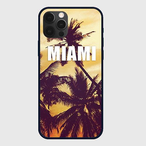 Чехол iPhone 12 Pro Max MIAMI / 3D-Черный – фото 1