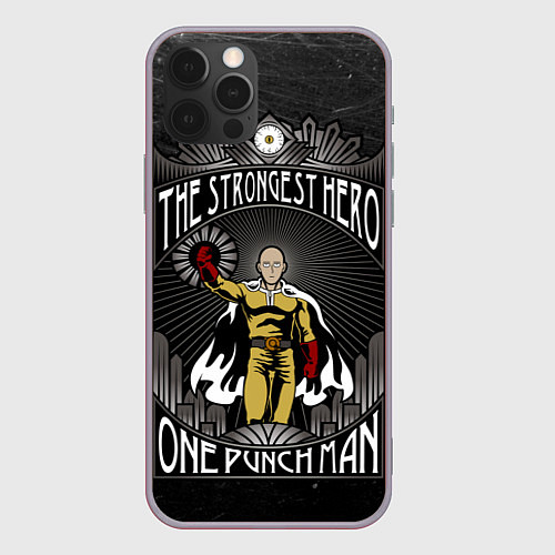 Чехол iPhone 12 Pro Max The Strongest Hero / 3D-Серый – фото 1