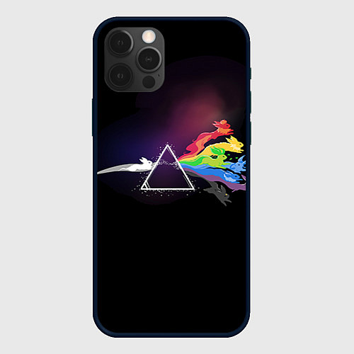 Чехол iPhone 12 Pro Max Покемоны / 3D-Черный – фото 1