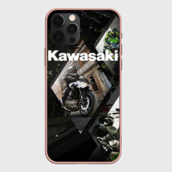 Чехол для iPhone 12 Pro Max Kawasaky, цвет: 3D-светло-розовый