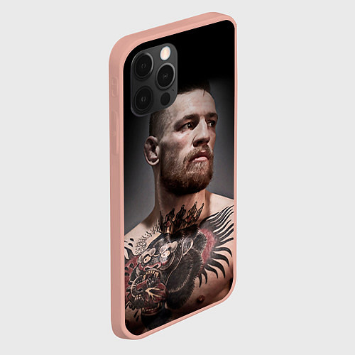 Чехол iPhone 12 Pro Max Conor McGregor / 3D-Светло-розовый – фото 2